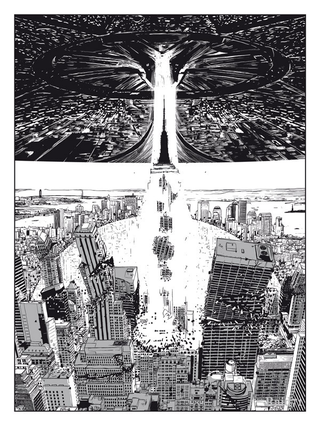 Illustration for article titled Celebrate the destruction of New York City with this crazy giant monster art